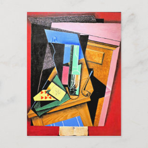 Carte Postale Juan Gris - Une vie morte avec un poème