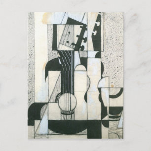 Carte Postale Juan Gris - Vie morte avec guitare