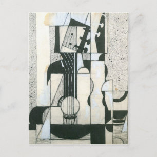 Carte Postale Juan Gris - Vie morte avec guitare