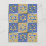 Carte Postale Judaica Star Of David Metal Gold Blue<br><div class="desc">You are viewing The Lee Hiller Design Collection. Apparel,  Gifts & Collectibles  Lee Hiller Photography or Digital Art Collection. You can view her Nature photography at http://HikeOurPlanet.com/ and follow her hiking blog within Hot Springs National Park.</div>
