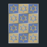 Carte Postale Judaica Star Of David Metal Gold Blue<br><div class="desc">You are viewing The Lee Hiller Design Collection. Apparel,  Gifts & Collectibles  Lee Hiller Photography or Digital Art Collection. You can view her Nature photography at http://HikeOurPlanet.com/ and follow her hiking blog within Hot Springs National Park.</div>
