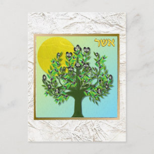 Carte Postale Judaïque 12 Tribus D'Israël Asher