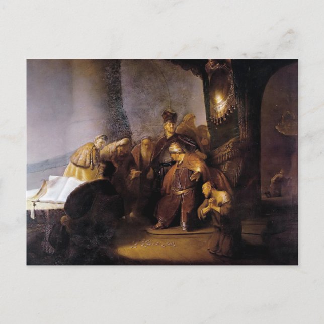 Carte Postale Judas rendant les trente pièces d'argent (Devant)