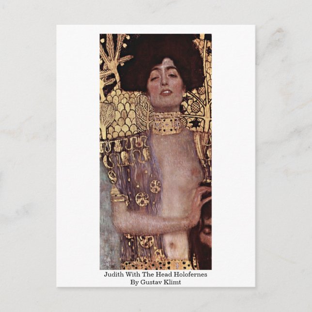 Carte Postale Judith avec la tête d'Holoferne par Gustav Klimt (Devant)