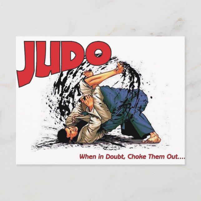 Carte Postale Judo Choke Out (Devant)