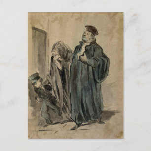 Carte Postale Juge, femme et enfant