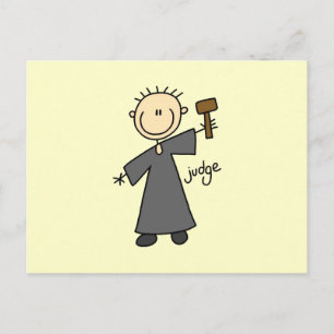 Carte Postale Juge Stick Figure
