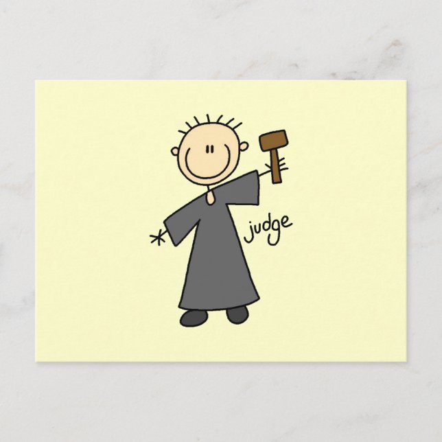 Carte Postale Juge Stick Figure (Devant)