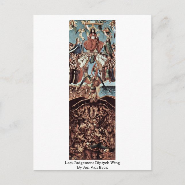 Carte Postale Jugement dernier Diptych Wing Par Jan Van Eyck (Devant)