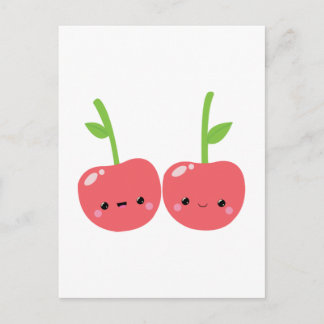Carte Postale Juicy Cute Kawaii Cherries
