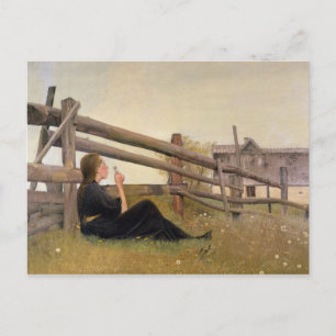 Carte Postale Juin. Graines Dandelion Filles, 1899