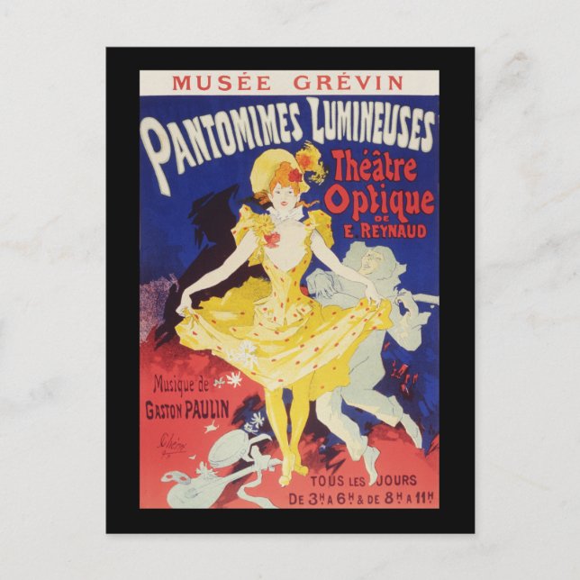 Carte Postale Jules Cheret Pantomimes Lumineuses (Devant)