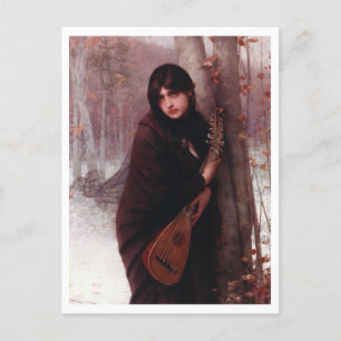 Carte Postale Jules Joseph Lefebvre, Fille à la mandoline