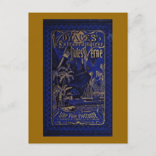 Carte Postale Jules Verne Une Couverture De Livre Antique Flotta
