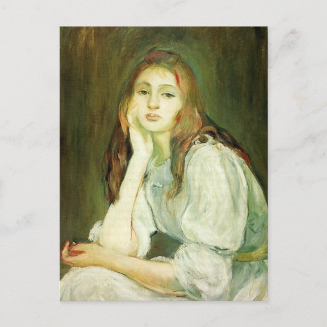 Carte postale Julia Daydreaming de Berthe Morisot (Devant)