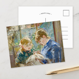 Carte Postale Julie avec sa nounou   Berthe Morisot