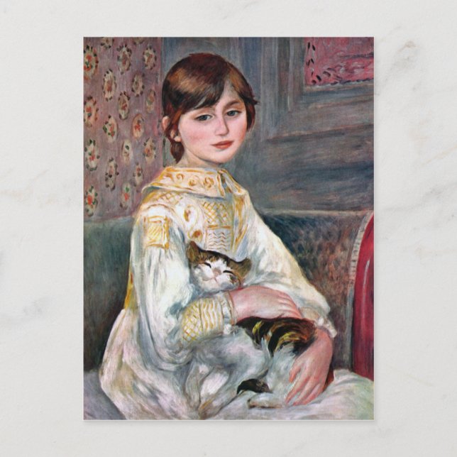 Carte Postale Julie Manet (Enfant Avec Chat) Renoir (Devant)