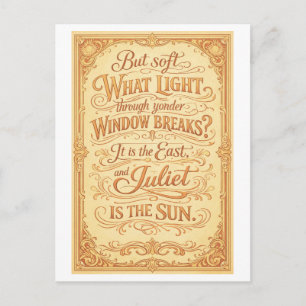 Carte Postale "Juliette est le soleil" Shakespeare