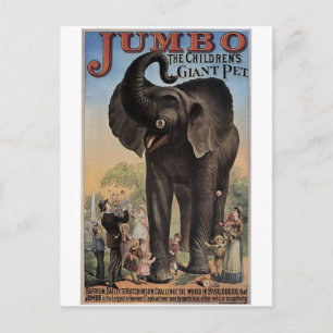 Carte Postale Jumbo Le Théâtre Rétro Eléphant Géant