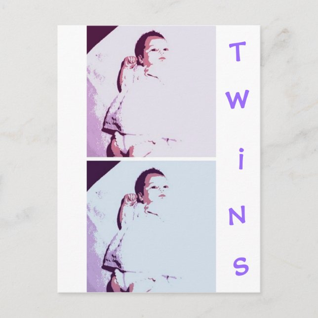 Carte Postale Jumeaux de bébé nouveau-né (Devant)