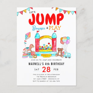 Carte Postale Jump Bounce House Trampoline Park Anniversaire