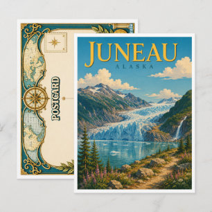 Carte Postale Juneau Alaska Glacier de Mendenhall GeoSaga