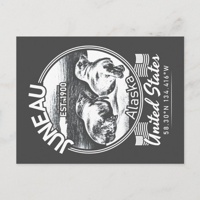 CARTE POSTALE JUNEAU ALASKA - SCEAL FUNNY (Devant)