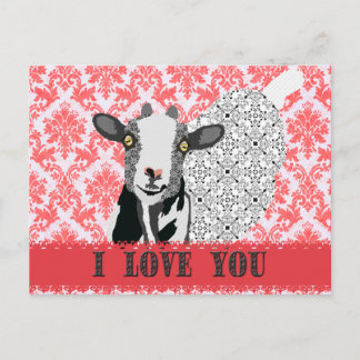 Carte postale Junebug Love Damask