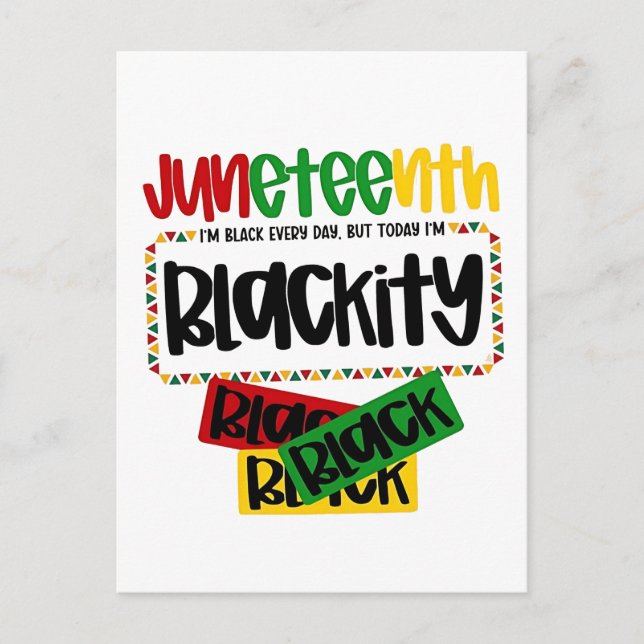 Carte Postale JunetDix Blackity Noir Noir Funny (Devant)