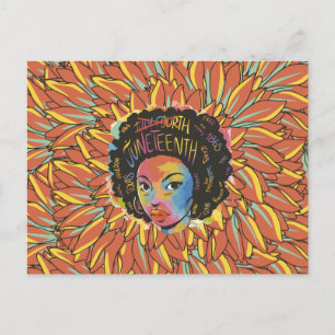 Carte Postale Juneteenth Tournesol - 1865 Jour de la liberté noi