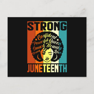 Carte Postale Junetten Melanin Black Femmes cheveux naturels Afr