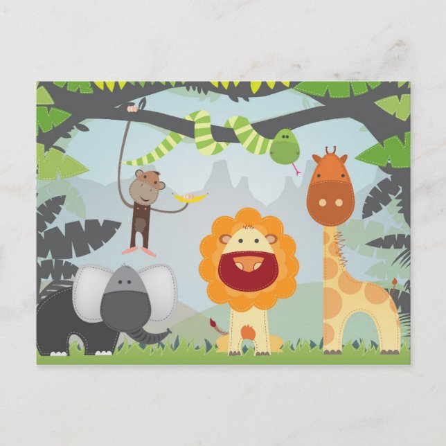 Carte Postale Jungle Fun (Devant)