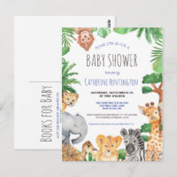 Jungle Safari Baby shower animal Livres pour bébé