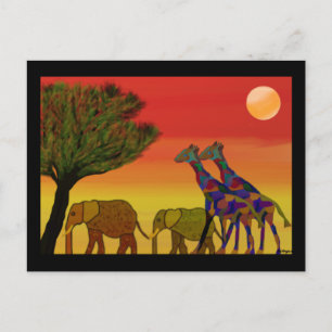 Carte postale Jungle Sunset