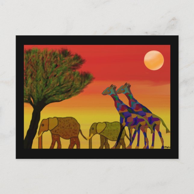 Carte postale Jungle Sunset (Devant)