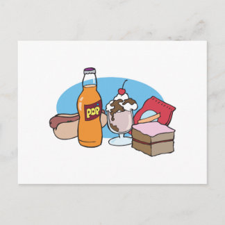 Carte Postale junk food galore