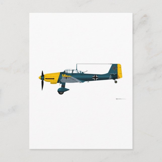 Carte Postale Junkers JU-87 Stuka (Devant)