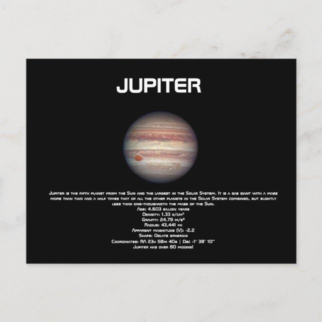 Carte postale Jupiter (Devant)