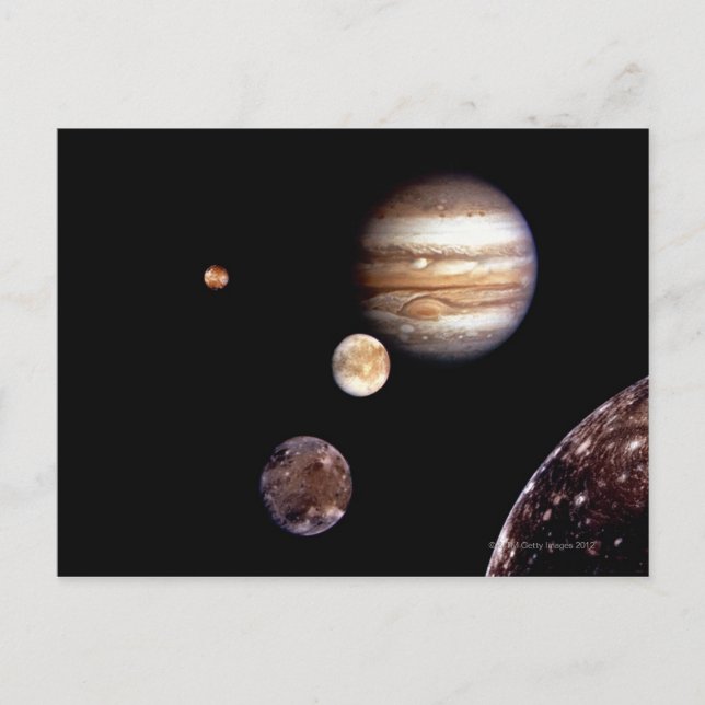Carte Postale Jupiter and its Moons (Devant)