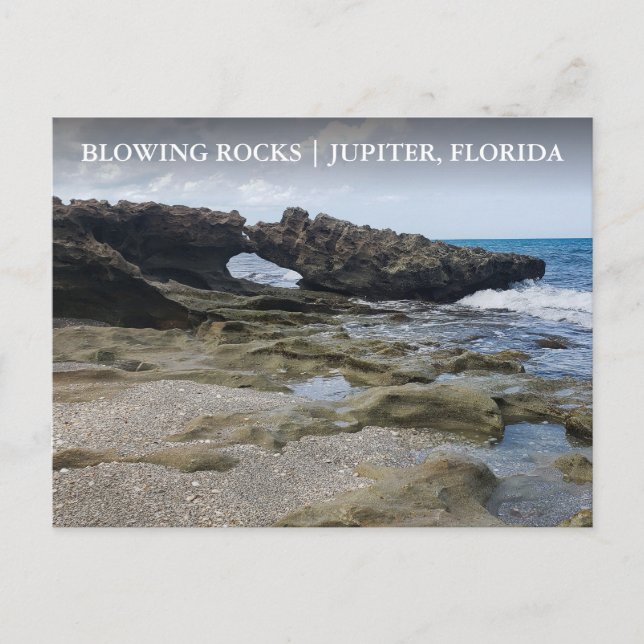 Carte Postale Jupiter Island Floride soufflant des rochers Réser (Devant)