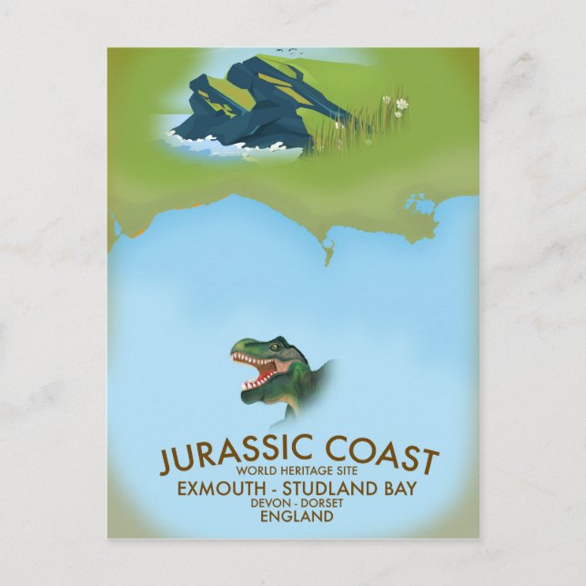 Carte Postale Jurassic Coast England South Coast Travel poster (Devant)