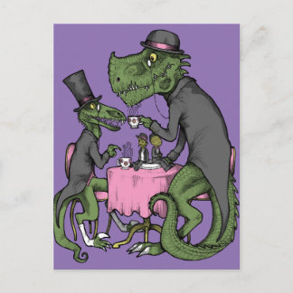 Carte Postale Jurassic Tea Party