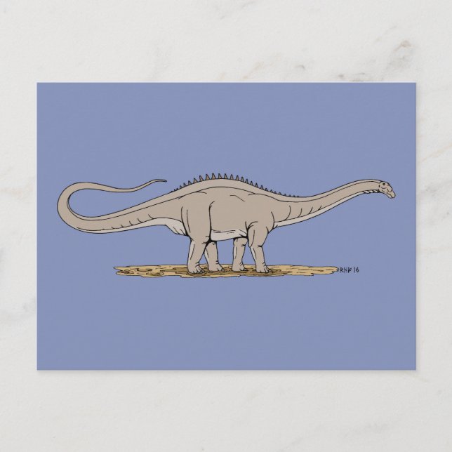 Carte Postale Jurassique Dinosaure Apatosaurus (Devant)