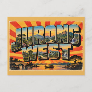 Carte Postale Jurong West Hills Rainforest River Voyage Antique