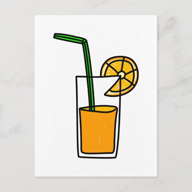 Carte Postale jus d'orange (Devant)