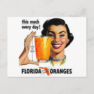 Carte Postale Jus d'orange de Floride