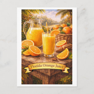 Carte Postale Jus d'orange de Floride (Série de nourriture améri