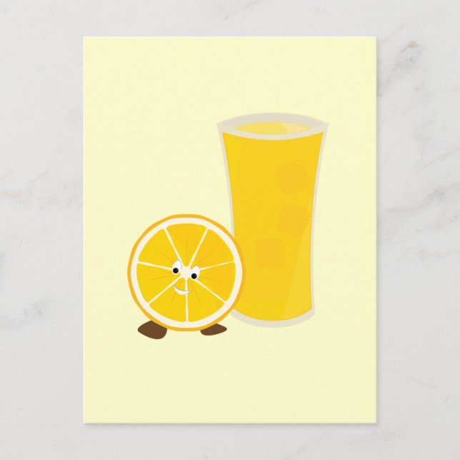 Carte Postale Jus d'orange vitrage et orange (Devant)