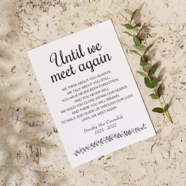 Carte Postale Jusqu'à ce que nous nous rencontrions à nouveau Po (Créateur téléchargé)