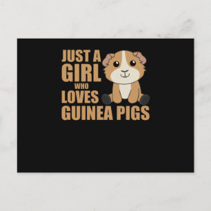 Carte Postale Just A Girl who Love Guinea Pigs - Sweet Guinea